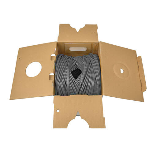 Tripp-Lite N024-01K-GY | Cat5e 350 MHz Solid-Core Plenum-Rated (UTP) PVC Bulk Ethernet Cable - Gray, 1000 ft. (304.8 m)