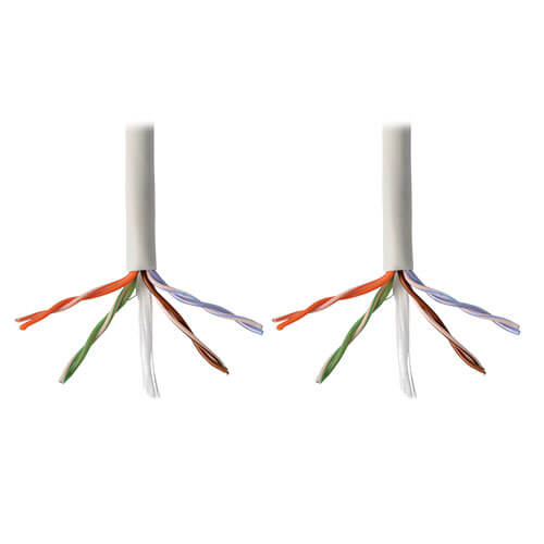 Tripp-Lite N024-01K-WH | Cat5e 350 MHz Solid-Core Plenum-Rated (UTP) PVC Bulk Ethernet Cable - White, 1000 ft. (304.8 m)