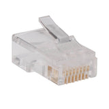 Tripp-Lite N030-100 | RJ45 Plugs for Round Solid / Stranded Conductor 4-pair Cat5e Cable, 100-Pack
