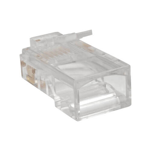 Tripp-Lite N030-100-STR | RJ45 Modular Connector for Round Stranded UTP Conductor 4-Pair Cat5e, 100 Pack