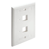 Tripp-Lite N042-001-WH | 2-Port Keystone Faceplate, Single Gang, ID Labels, White, TAA