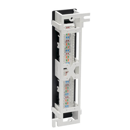 Tripp-Lite N050-P12 | Cat5e Wall-Mount 12-Port Patch Panel - PoE+ Compliant, 110/Krone, 568A/B, RJ45 Ethernet, TAA