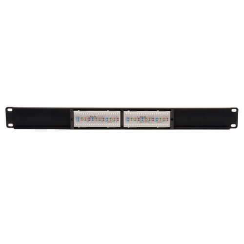 Tripp-Lite N052-012 | 12-Port 1U Rack-Mount Cat5e 110 Patch Panel, 568B, RJ45 Ethernet, TAA