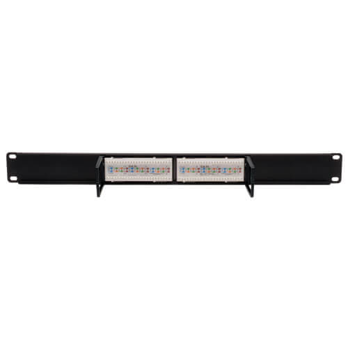 Tripp-Lite N052-012 | 12-Port 1U Rack-Mount Cat5e 110 Patch Panel, 568B, RJ45 Ethernet, TAA