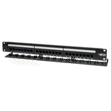 Tripp-Lite N052-024 | 24-Port 1U Rack-Mount Cat5e 110 Patch Panel, 568B, RJ45 Ethernet, TAA
