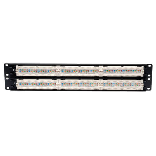 Tripp-Lite N052-048 | 48-Port 2U Rack-Mount Cat5e 110 Patch Panel, 568B, RJ45 Ethernet, TAA