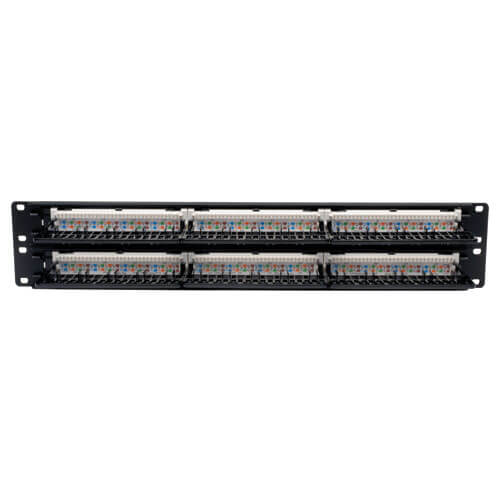 Tripp-Lite N052-048 | 48-Port 2U Rack-Mount Cat5e 110 Patch Panel, 568B, RJ45 Ethernet, TAA