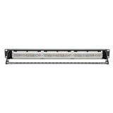 Tripp-Lite N052-P24 | Cat5e 24-Port Patch Panel - PoE+ Compliant, 110/Krone, 568A/B, RJ45 Ethernet, 1U Rack-Mount, TAA