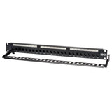 Tripp-Lite N054-024 | 24-Port 1U Rack-Mount Cat5e Feedthrough Patch Panel, RJ45 Ethernet, TAA
