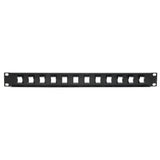 Tripp-Lite N062-012-KJ | 12-Port 1U Rack-Mount Unshielded Blank Keystone/Multimedia Patch Panel, RJ45 Ethernet, USB, HDMI, Cat5e/6
