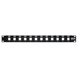 Tripp-Lite N062-012-KJ | 12-Port 1U Rack-Mount Unshielded Blank Keystone/Multimedia Patch Panel, RJ45 Ethernet, USB, HDMI, Cat5e/6