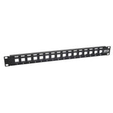 Tripp-Lite N062-016-KJ | 16-Port 1U Rack-Mount Unshielded Blank Keystone/Multimedia Patch Panel, RJ45 Ethernet, USB, HDMI, Cat5e/6