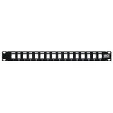 Tripp-Lite N062-016-KJ | 16-Port 1U Rack-Mount Unshielded Blank Keystone/Multimedia Patch Panel, RJ45 Ethernet, USB, HDMI, Cat5e/6