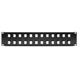 Tripp-Lite N062-024-KJ | 24-Port 2U Rack-Mount Unshielded Blank Keystone/Multimedia Patch Panel, RJ45 Ethernet, USB, HDMI, Cat5e/6