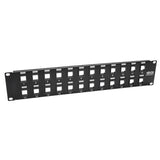 Tripp-Lite N062-024-KJ | 24-Port 2U Rack-Mount Unshielded Blank Keystone/Multimedia Patch Panel, RJ45 Ethernet, USB, HDMI, Cat5e/6