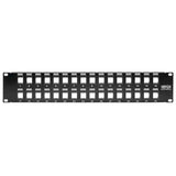 Tripp-Lite N062-032-KJ | 32-Port 2U Rack-Mount Unshielded Blank Keystone/Multimedia Patch Panel, RJ45 Ethernet, USB, HDMI, Cat5e/6