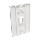 Tripp-Lite N080-101 | 1-Port Keystone Single-Gang Faceplate, White, TAA