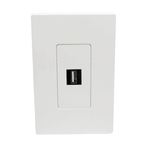 Tripp-Lite N080-101 | 1-Port Keystone Single-Gang Faceplate, White, TAA