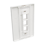 Tripp-Lite N080-103 | 3-Port Keystone Single-Gang Faceplate, White, TAA