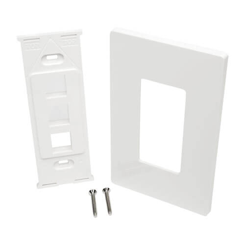 Tripp-Lite N080-103 | 3-Port Keystone Single-Gang Faceplate, White, TAA