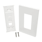 Tripp-Lite N080-103 | 3-Port Keystone Single-Gang Faceplate, White, TAA
