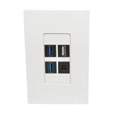 Tripp-Lite N080-104 | 4-Port Keystone Single-Gang Faceplate, White, TAA