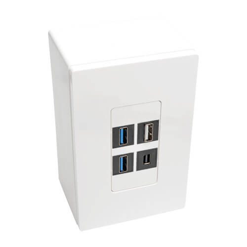 Tripp-Lite N080-SMB1-WH | Single-Gang Surface-Mount Back Box, White, TAA