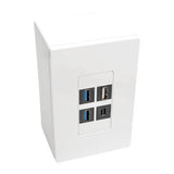 Tripp-Lite N080-SMB1-WH | Single-Gang Surface-Mount Back Box, White, TAA