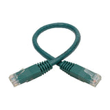 Tripp-Lite N200-001-GN | Cat6 Gigabit Molded (UTP) Ethernet Cable (RJ45 M/M), Green, 1 ft. (0.31 m)