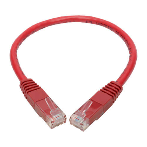 Tripp-Lite N200-001-RD | Cat6 Gigabit Molded (UTP) Ethernet Cable (RJ45 M/M), Red, 1 ft. (0.31 m)