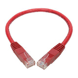 Tripp-Lite N200-001-RD | Cat6 Gigabit Molded (UTP) Ethernet Cable (RJ45 M/M), Red, 1 ft. (0.31 m)