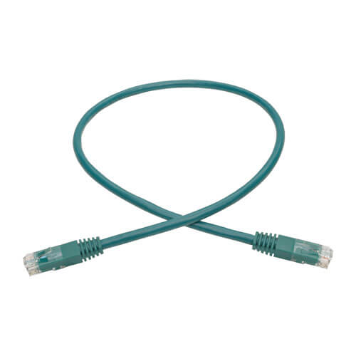 Tripp-Lite N200-002-GN | Cat6 Gigabit Molded (UTP) Ethernet Cable (RJ45 M/M), Green, 2 ft. (0.61 m)