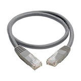 Tripp-Lite N200-002-GY | Cat6 Gigabit Molded (UTP) Ethernet Cable (RJ45 M/M), Gray, 2 ft. (0.61 m)