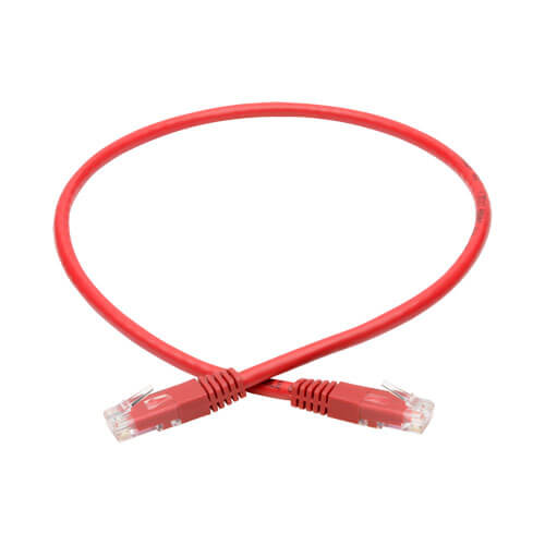 Tripp-Lite N200-002-RD | Cat6 Gigabit Molded (UTP) Ethernet Cable (RJ45 M/M), Red, 2 ft. (0.61 m)