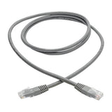 Tripp-Lite N200-005-GY | Cat6 Gigabit Molded (UTP) Ethernet Cable (RJ45 M/M), Gray, 5 ft. (1.52 m)
