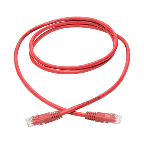 Tripp-Lite N200-005-RD | Cat6 Gigabit Molded (UTP) Ethernet Cable (RJ45 M/M), Red, 5 ft. (1.52 m)