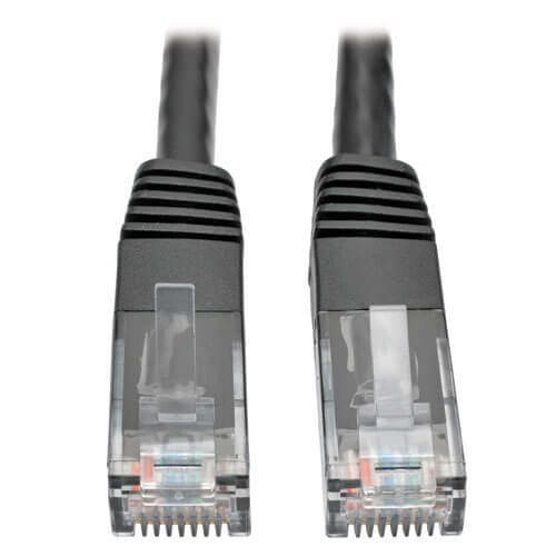 Tripp-Lite N200-006-BK | Cat6 Gigabit Molded (UTP) Ethernet Cable (RJ45 M/M), Black, 6 ft. (1.83 m)