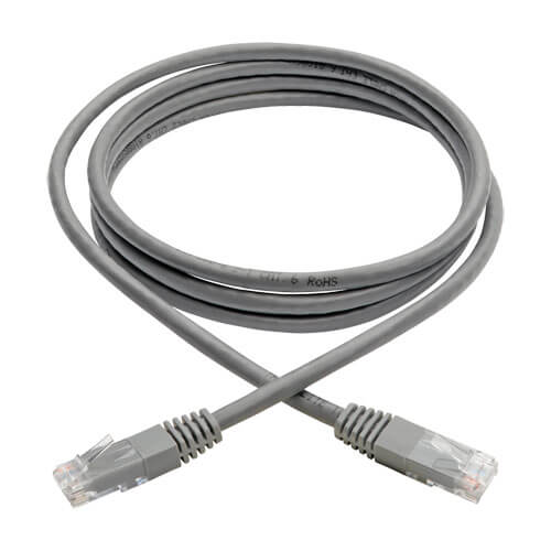 Tripp-Lite N200-006-GY | Cat6 Gigabit Molded (UTP) Ethernet Cable (RJ45 M/M), Gray, 6 ft. (1.83 m)