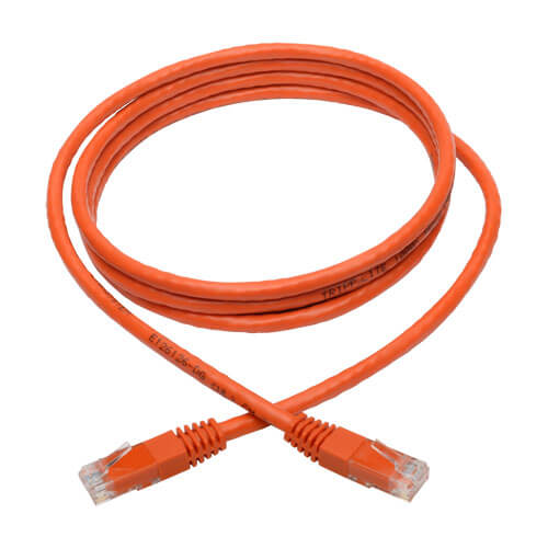 Tripp-Lite N200-006-OR | Cat6 Gigabit Molded (UTP) Ethernet Cable (RJ45 M/M), Orange, 6 ft. (1.83 m)