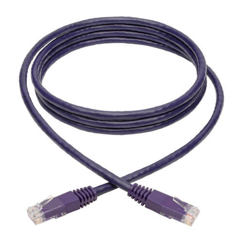 Tripp-Lite N200-006-PU | Cat6 Gigabit Molded (UTP) Ethernet Cable (RJ45 M/M), Purple, 6 ft. (1.83 m)