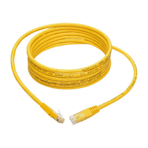 Tripp-Lite N200-010-YW | Cat6 Gigabit Molded (UTP) Ethernet Cable (RJ45 M/M), Yellow, 10 ft. (3.05 m)