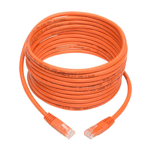 Tripp-Lite N200-015-OR | Cat6 Gigabit Molded (UTP) Ethernet Cable (RJ45 M/M), Orange, 15 ft. (4.57 m)