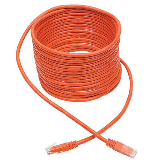 Tripp-Lite N200-025-OR | Cat6 Gigabit Molded (UTP) Ethernet Cable (RJ45 M/M), Orange, 25 ft. (7.62 m)