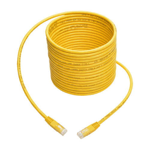 Tripp-Lite N200-035-YW | Cat6 Gigabit Molded (UTP) Ethernet Cable (RJ45 M/M), Yellow, 35 ft. (10.67 m)