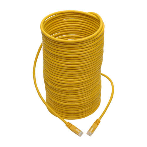 Tripp-Lite N200-050-YW | Cat6 Gigabit Molded (UTP) Ethernet Cable (RJ45 M/M), Yellow, 50 ft. (15.24 m)