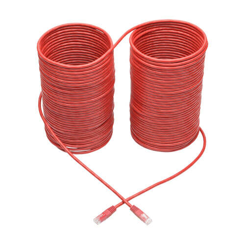 Tripp-Lite N200-100-RD | Cat6 Gigabit Molded (UTP) Ethernet Cable (RJ45 M/M), Red, 100 ft. (30.5 m)