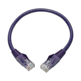 Tripp-Lite N201-001-PU | Cat6 Gigabit Snagless Molded (UTP) Ethernet Cable (RJ45 M/M), Purple, 1 ft. (0.31 m)