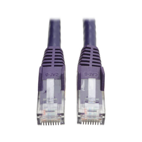 Tripp-Lite N201-005-PU | Cat6 Gigabit Snagless Molded (UTP) Ethernet Cable (RJ45 M/M), Purple, 5 ft. (1.52 m)