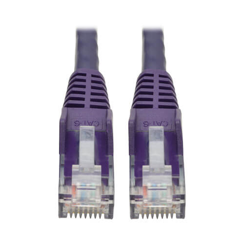 Tripp-Lite N201-006-PU | Cat6 Gigabit Snagless Molded (UTP) Ethernet Cable (RJ45 M/M), Purple, 6 ft. (1.83 m)
