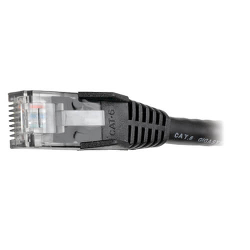 Tripp-Lite N201-007-BK | Cat6 Gigabit Snagless Molded (UTP) Ethernet Cable (RJ45 M/M), Black, 7 ft. (2.13 m)
